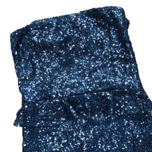 Zara blue party peplum style strapless Mini Dress size small